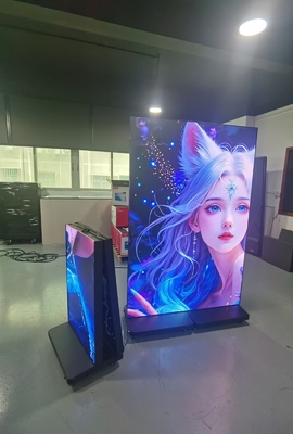 P1.86 폴더블 포스터 GOB LED 디스플레이 바닥 전시용 스탠드 공항 호텔 쇼핑몰